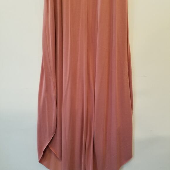 Double Zero NEW Solid Halter Midi Dress Rose Size L - Picture 10 of 11